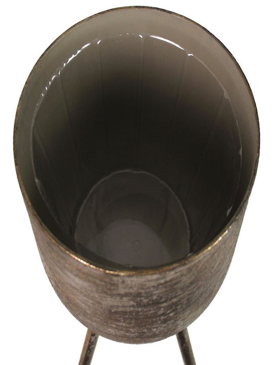 ArteLibre Κασπώ Μεταλλικό Καφέ με Βάση 26.5x26.5x101εκ.