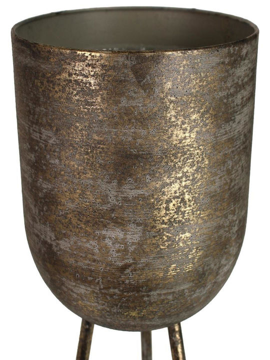 ArteLibre Κασπώ Μεταλλικό Καφέ με Βάση 26.5x26.5x101εκ.