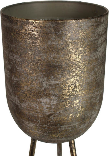 ArteLibre Κασπώ Μεταλλικό Καφέ με Βάση 26.5x26.5x101εκ.