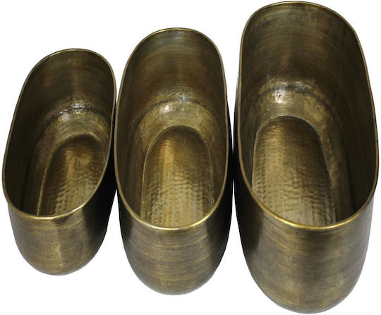 ArteLibre Blumentopf Metall Bronze