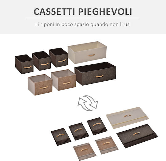 Drawers Storage Wooden with 7 Drawers L80xW29xH78.5cm
