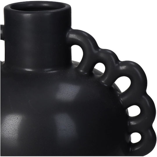 ArteLibre Vază Decorativă Ceramică Negru 17.4x13.7x20.5cm 1buc