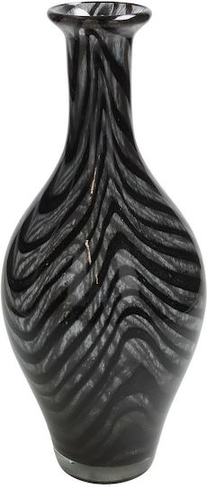 ArteLibre Vază Din Sticlă Neagră Φ14xΥ32.5cm