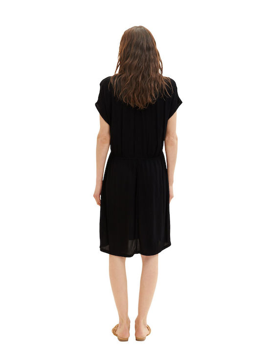 Tom Tailor Sommer Midi Kleid Schwarz