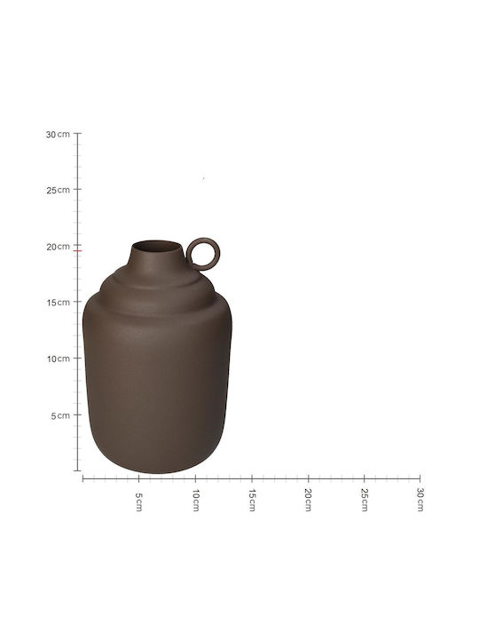 ArteLibre Decorative Vase Brown 13x13x19.5cm