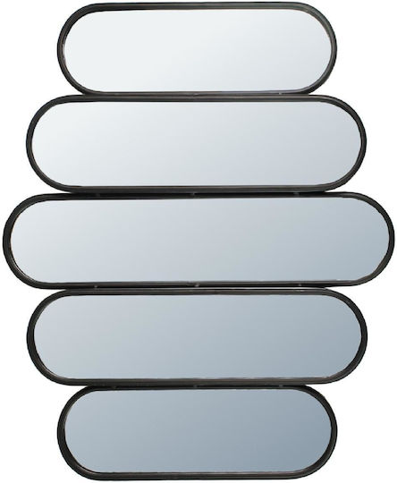 ArteLibre Wandspiegel mit Schwarz Metallisch Rahmen 56x65.5cm 1Stück