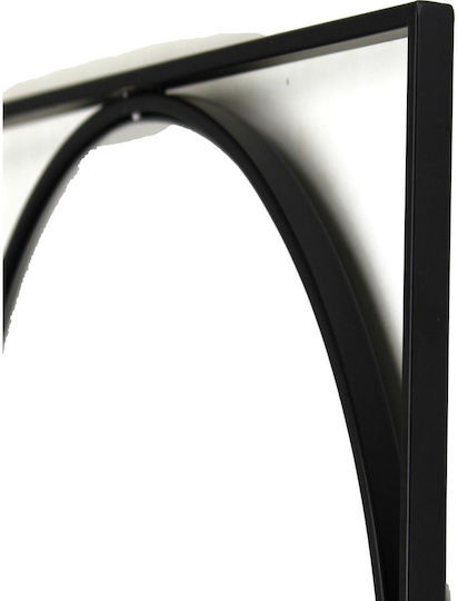ArteLibre Wall Mirror with Black Metallic Frame 97x35cm 1pcs