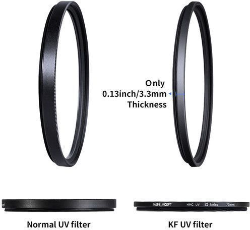 K&F Concept Multi-Coated Lens Filter UV Diameter 46mm with MC Coating Multi-Coated for Photographic Lenses