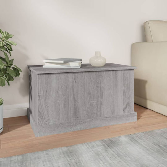 vidaXL Sonoma Дърво Кутия за съхранение с капак Сив 70x40x38см 1бр
