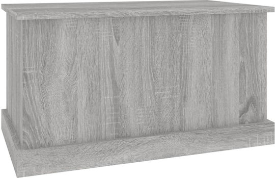 vidaXL Sonoma Дърво Кутия за съхранение с капак Сив 70x40x38см 1бр