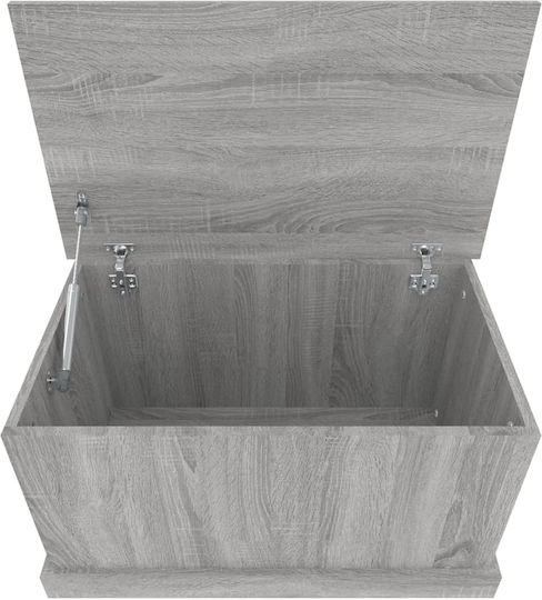 vidaXL Sonoma Дърво Кутия за съхранение с капак Сив 70x40x38см 1бр