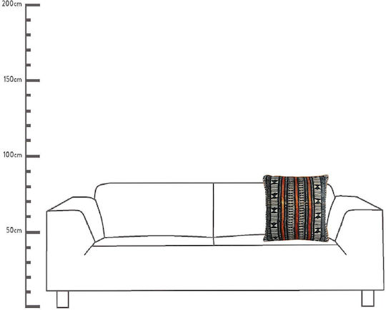 ArteLibre Velvet Sofa Cushion Black 45x45cm