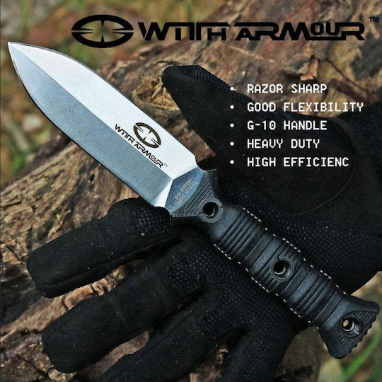 WithArmour Bayonet Cuțit Negru în Toc