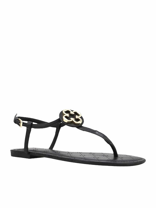Damen Flache Sandalen Schwarz