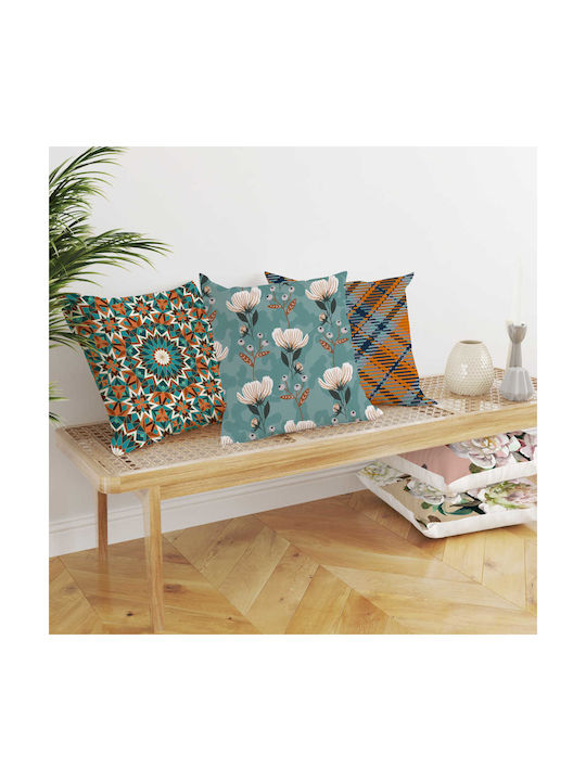 Borea Decorative Pillow Case Printed Pattern 27 Made of 100% Cotton 27 45x45cm