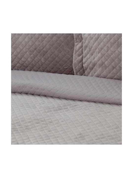 Borea Borea Decorative Pillow Case Quilt Cover Made of Gray Velvet 70x50 cm