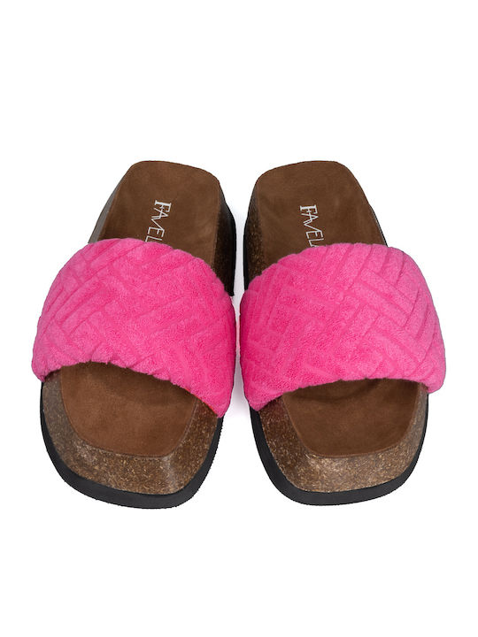 Flache Sandalen für Damen in Fuchsie Farbe