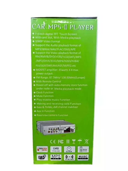 Car Audio System 1 DIN Bluetooth USB