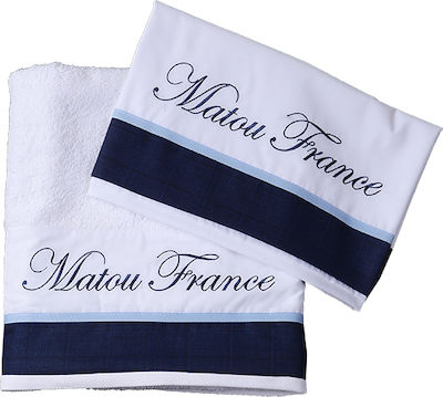 Matoufrance Christening Oilcloths Set Μπλε