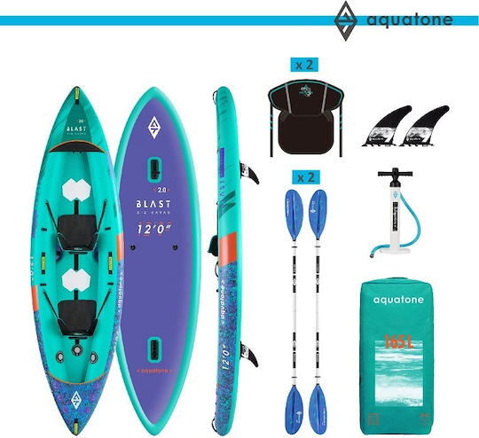 Aquatone Blast Recreational 105326 Πλαστικό Kayak Θαλάσσης 2 Ατόμων Πράσινο