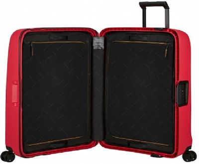 Samsonite Essens Large Travel Suitcase Hard Red with 4 Wheels Height 75cm.