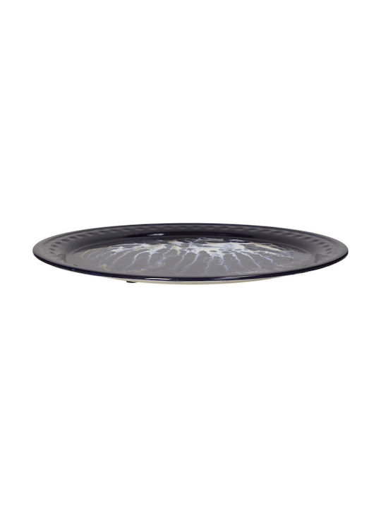 ArteLibre Metallic Round Decorative Tray 47x47x2.5cm