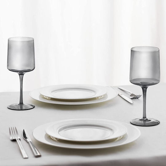 Navaris Set of Glasses Made of Glass in Grey Colour Goblets 400ml 4 Pieces