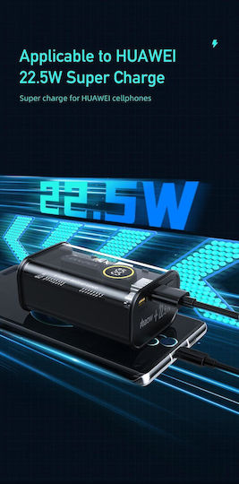 Awei P165K Power Bank 10000mAh 22.5W με Θύρα USB-A και Θύρα USB-C Power Delivery Μαύρο