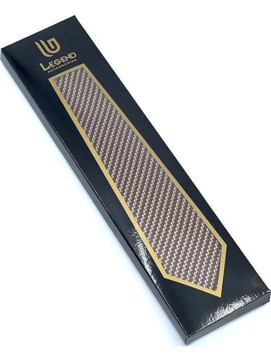 Legend Accessories Set de Cravată pentru Bărbați Tipărit în Culorea Maro
