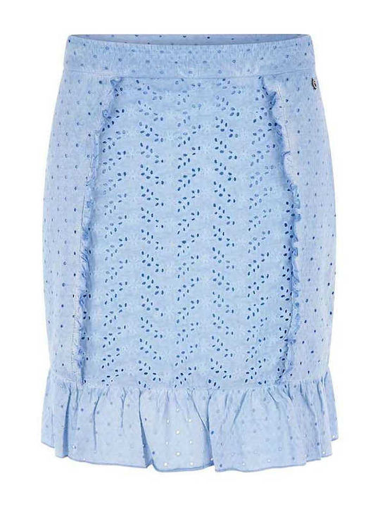 Hoch tailliert Mini Rock Blau