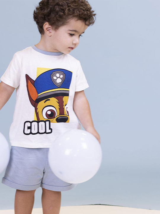 Παιδικό Σετ με Σορτς Καλοκαιρινό 2τμχ Λευκό Paw Patrol