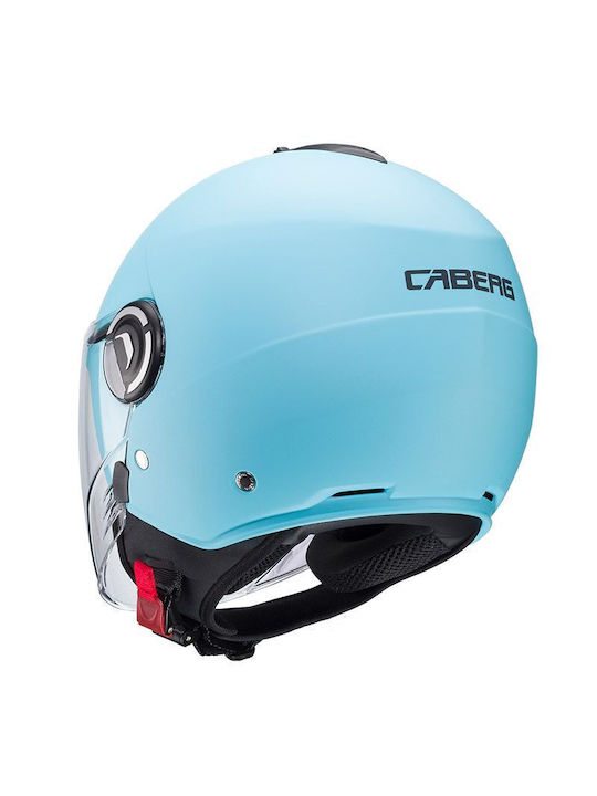 Caberg Riviera V4X Light Blue Matt Κράνος Μηχανής Jet ECE 22.06 με Sunvisor