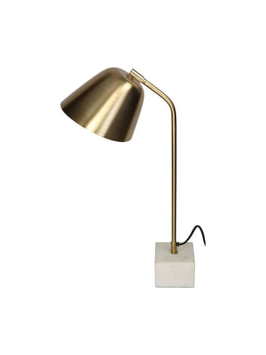 ArteLibre Metal Lampă de masă cu Abajur Auriu și Bază Alb
