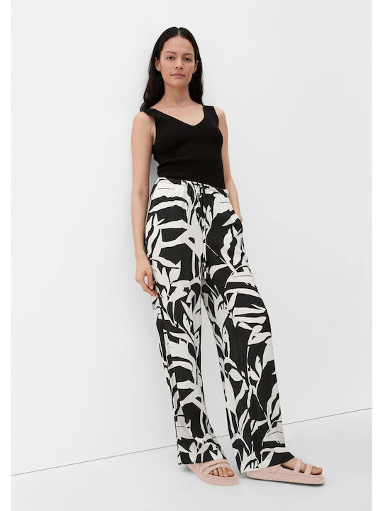 Women's Fabric Trousers with Elastic