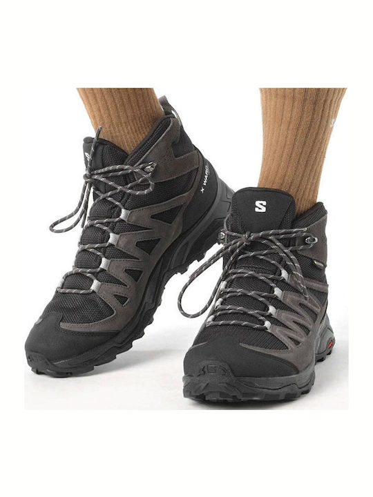 Salomon X Ward Mid GTX Men's Waterproof Hiking Boots with Gore-Tex Membrane Black