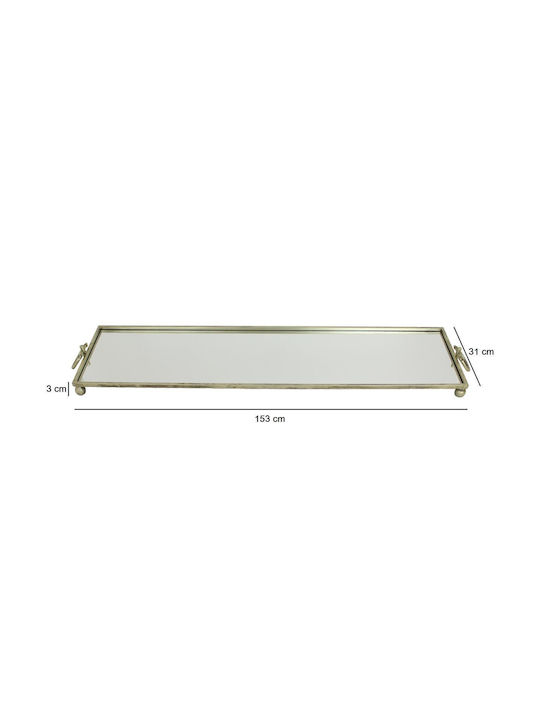 ArteLibre Διακοσμητικός Δίσκος Metallisch Rechteckig x35x11cm 1Stück