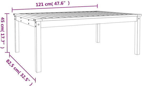 Маса За сядане Външно Пространство Стабилна 121x82.5x45бр