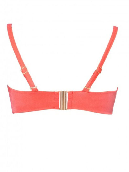 Strapless Bikini Top D Cup Πορτοκαλί