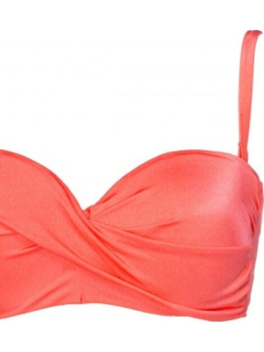 Strapless Bikini Top D Cup Πορτοκαλί