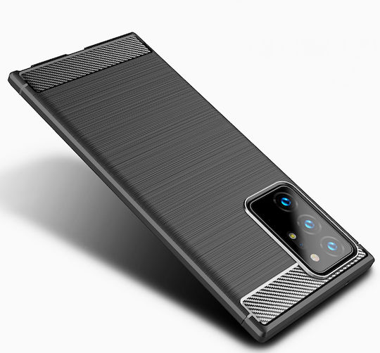 Techsuit Carbon Back Cover Σιλικόνης Μαύρο (Galaxy Note 20 Ultra)