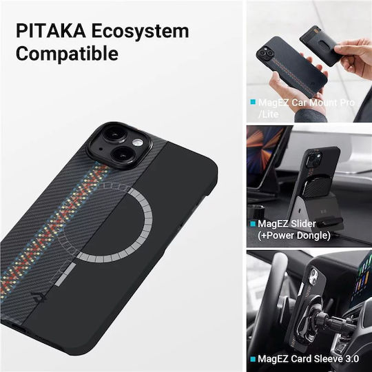 Pitaka Fusion Weaving Задна корица Aramid Fiber 0.95мм Rhapsody (iPhone 14 Plus)