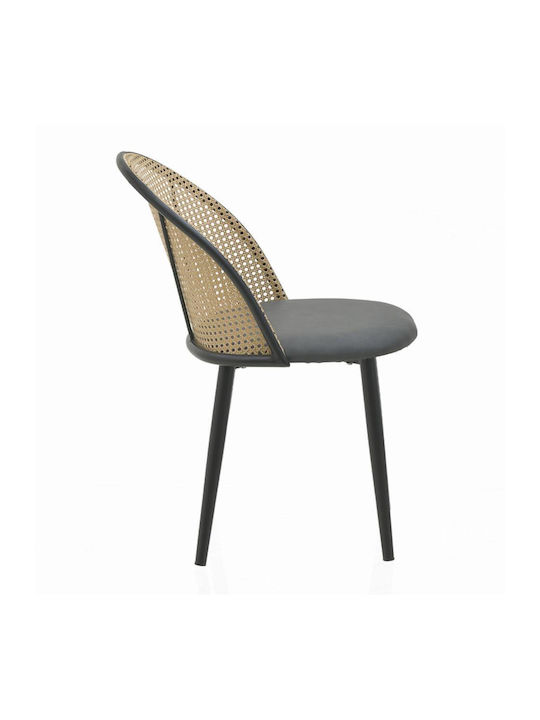 Dining Room Metallic Chair Black 49x59x79cm