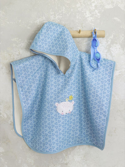 Nima Brillo Kids Beach Poncho Light Blue 60 x 45cm