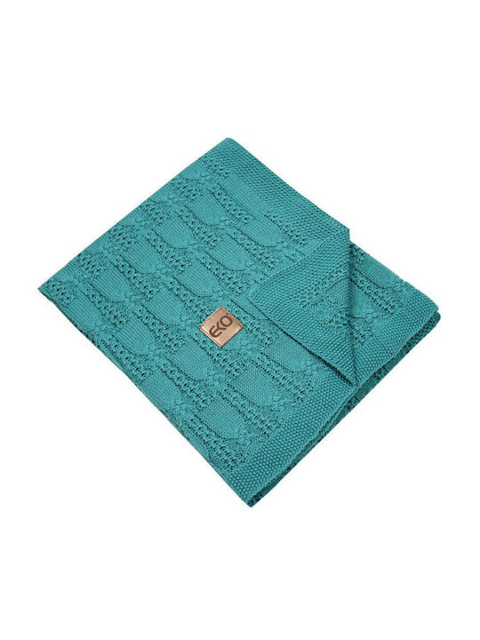 Ekokids Nursery Swaddling Blanket Green Sea 100x80cm
