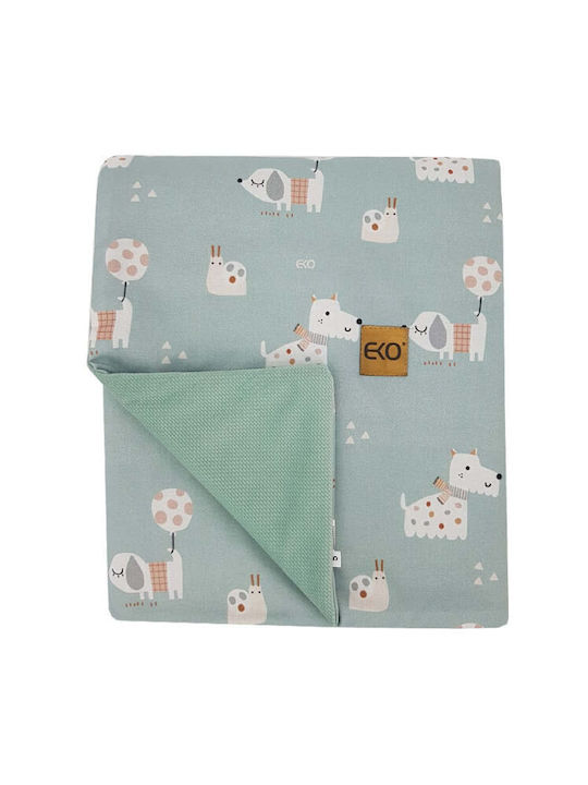 Ekokids Pătură Pepinieră Swaddling Mint Câini 100x80 cm Ekokids Pătură Pepinieră Swaddling Mint Câini 100x80 cm