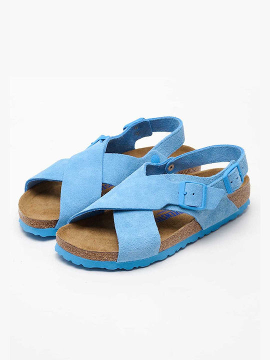 Birkenstock Tulum Damen Flache Sandalen Sky Blue Regelmäßig Passform