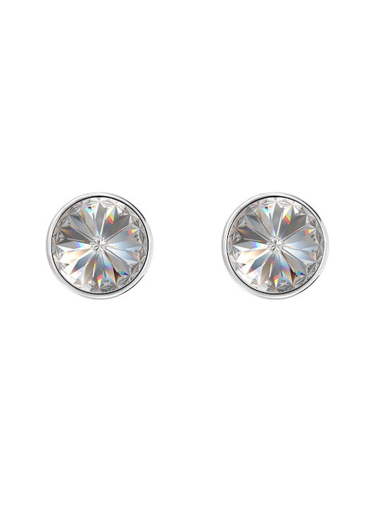 Voila Solitaire Earrings White Iridescent made of Silver 925 Silver Plated 6mm