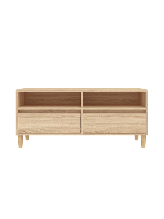 vidaXL TV-Ständer Beige M100xT34,5xH44,5cm