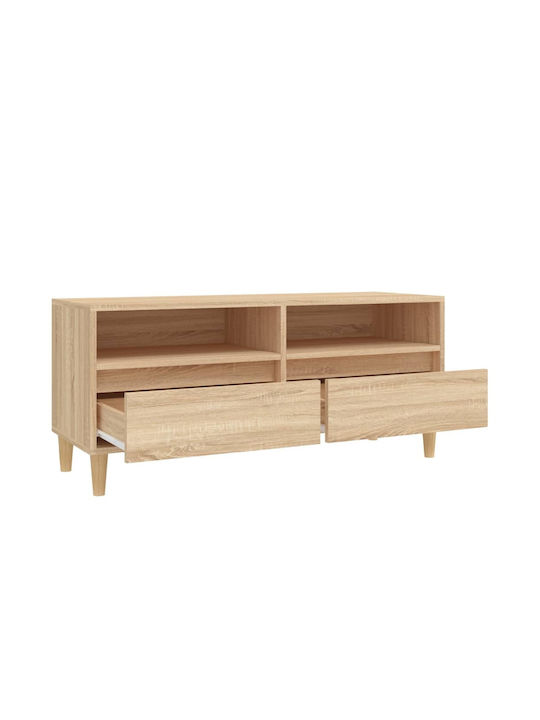 vidaXL TV-Ständer Beige M100xT34,5xH44,5cm
