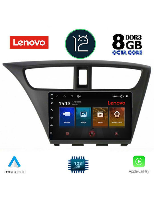 Lenovo Sistem Audio Auto pentru Honda Civic 2012-2016 (Bluetooth/USB/AUX/WiFi/GPS/Partitură) cu Ecran Tactil 9"